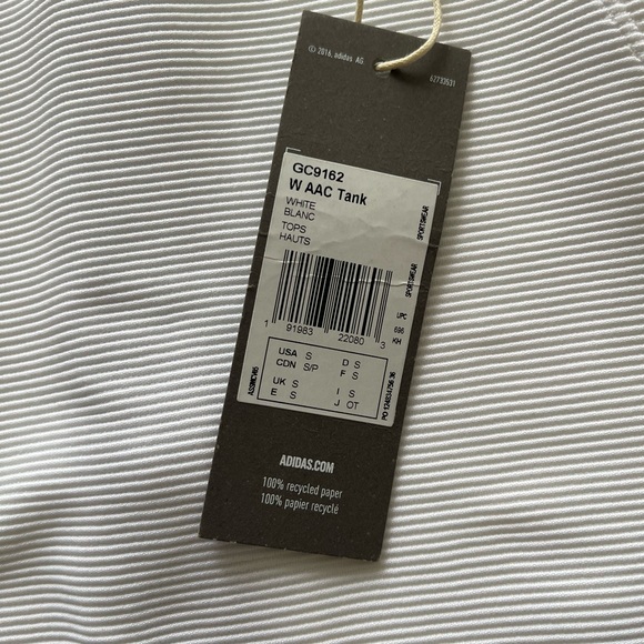 Adidas white top - Picture 2 of 4